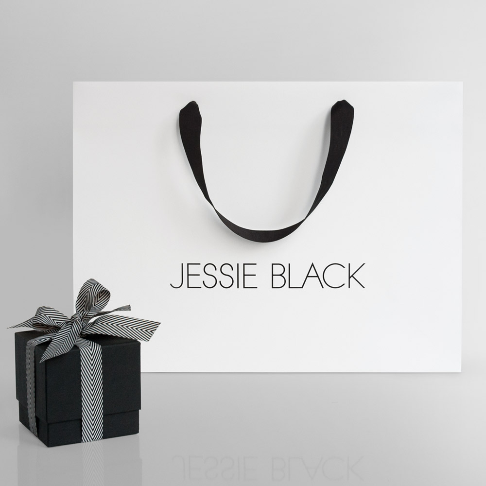 Jessie Black Shopping Bag