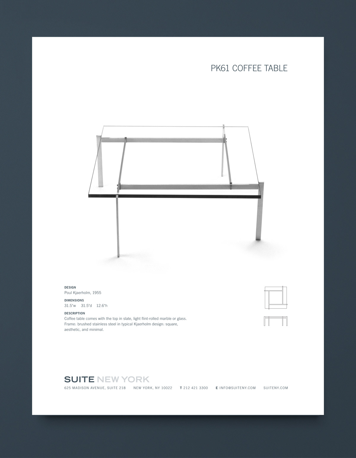 Suite NY Catalog Table